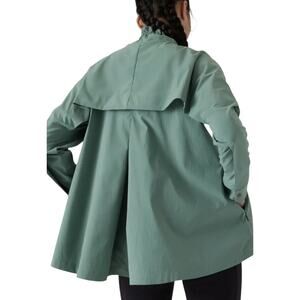Athleta XS Advantage Poplin Top, Ocean Teal Spring Rain Jacket Half Zip